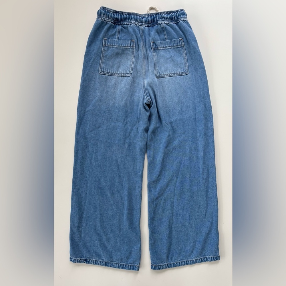 LOFT Women's High Waist High Rise Tie Front Lyocell Wide Leg Jeans Size 4 or 27 - Picture 2 of 11